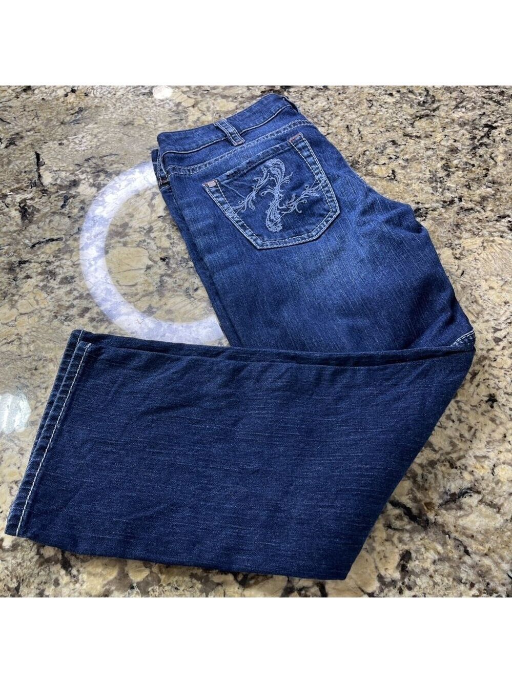 Size 32 ( 34) Silver Jeans Santorini Womens Bootcut Distressed * Read Below CN